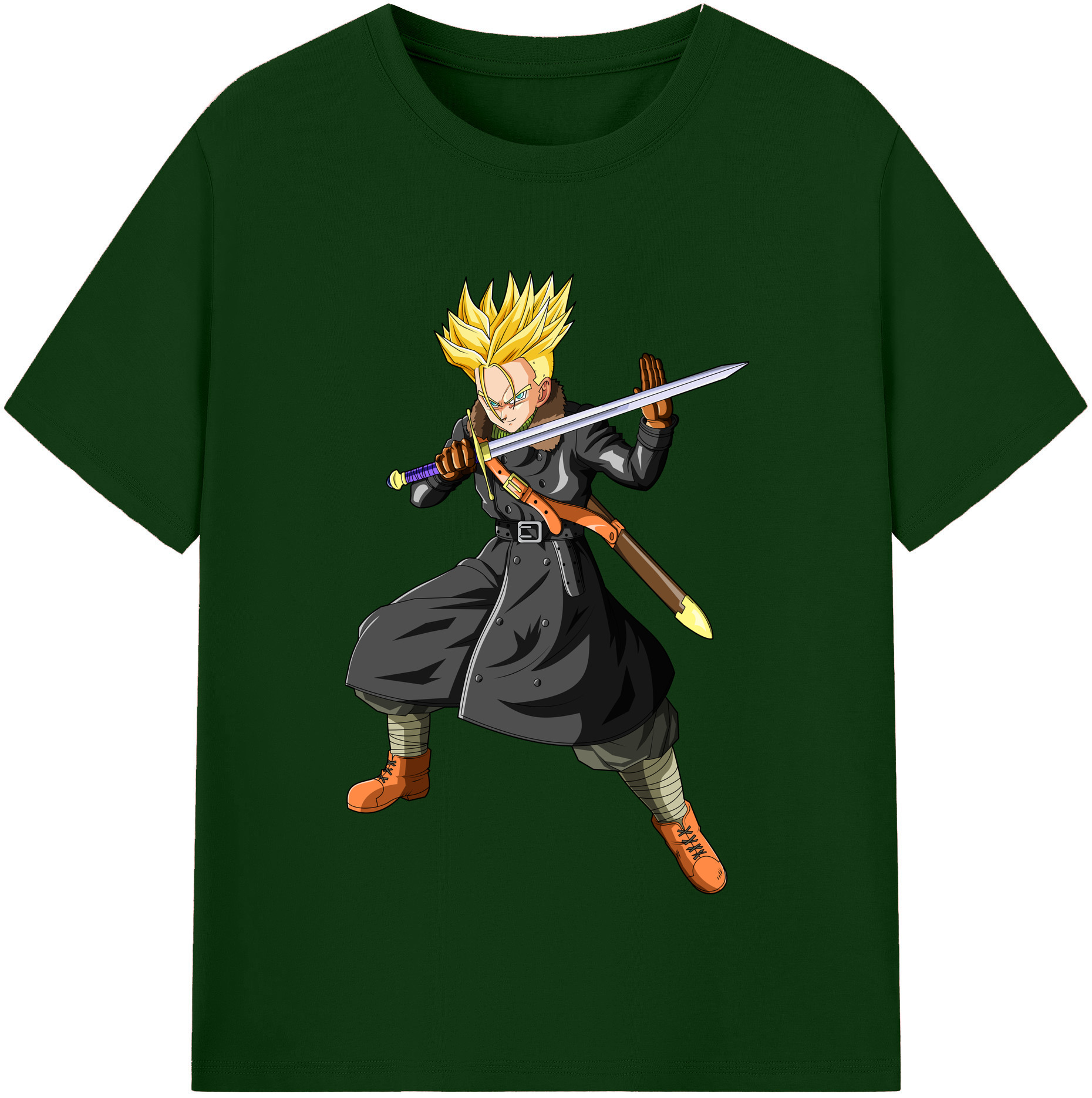 （画像用） ドラゴンボール トランクス（Torankusu）DRAGON BALL Trunks 綿100％半袖Tシャツ（フロントプリント）